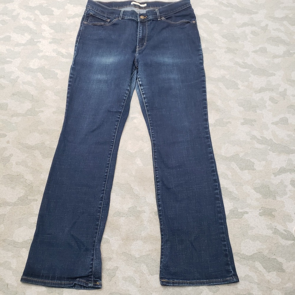 Levi's Jeans Womens 16 Blue Classic Boot Denim Dark Wash